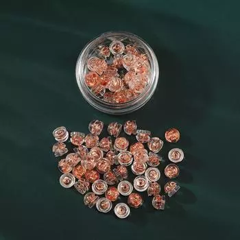 Прозрачный круглый силиконовый вкладыш 18K с защитой от падения Rose Gold 10 Pair