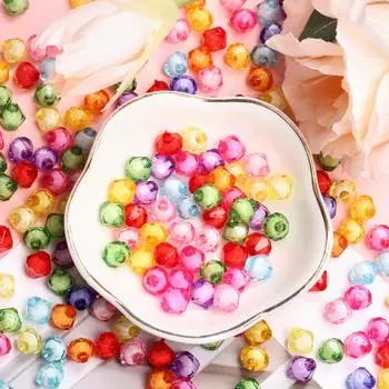 Прозрачный кулон ярких цветов для изготовления ювелирных изделий своими руками, овальные, оптовая продажа, свободные бусины, ожерелье, браслет, акрил 10mm 20Pcs жёлтый