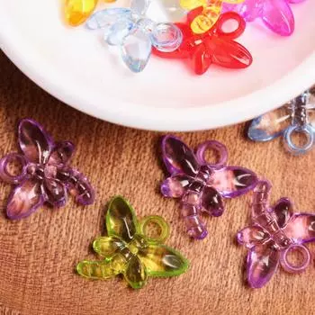 Прозрачный кулон ручной работы, подарок, сделай сам, бусины-разделители, 10-40 шт. для изготовления ювелирных изделий, очаровательные ювелирные аксессуары, свободные бусины, лист, звезда, цветок 20Pcs 20*10mm Leaf