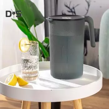 Прозрачный кувшин большой емкости, кувшин для холодной воды, чайник, бутылка-контейнер S чёрный