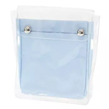 Прозрачный квадратный чехол для ручки белый синий [Pen case] [Blue/203469]