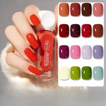 Прозрачный лак для ногтей на водной основе, отрывной, не требующий запекания, без запаха, отбеливающий, долговечный, глянцевый лак
