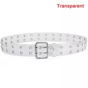Прозрачный лазерный голографический женский ремень панк-пряжка поясной ремень