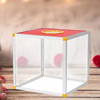 Прозрачный лотерейный ящик для комментариев, лотерея для сбора средств для бизнеса, голосование, 20x20x20 см, четыре стороны