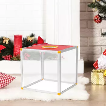 Прозрачный лотерейный ящик для комментариев, лотерея для сбора средств для бизнеса, голосование, 30x30x30 см, четыре стороны