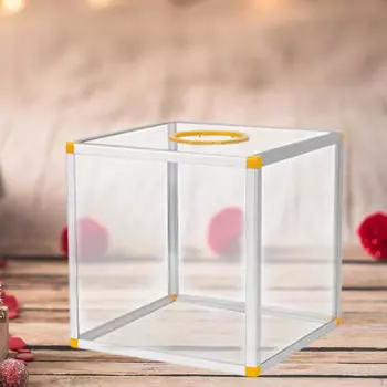 Прозрачный лотерейный ящик для комментариев, лотерея для сбора средств для бизнеса, голосование, 30x30x30 см, шесть сторон