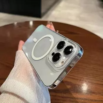 Прозрачный магнитный чехол для беспроводного зарядного устройства Magsafe для iPhone 14 13 12 11 Pro Max Plus mini X XR, защитная крышка, аксессуары For iPhone 13
