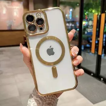 Прозрачный магнитный чехол для беспроводной зарядки Magsafe для iPhone 13 Pro Max, чехол для iPhone 14 11 12 Pro Max, мягкий силиконовый чехол For iPhone 12