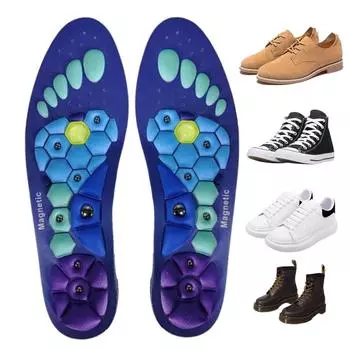 Прозрачный магнитный коврик для обуви для мужчин и женщин, дышащий бег, индивидуальный коврик для обуви L синий