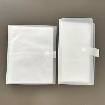 Прозрачный матовый альбом для хранения карточек, 3-дюймовые варианты с одной или четырьмя сетками для студентов. 1 grid, 20 card slots, without buckle