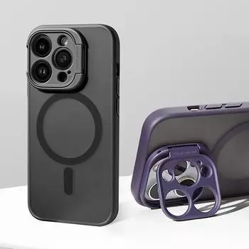 Прозрачный матовый чехол для телефона Iphone 14 13 Pro Max с подставкой Magsafe, магнитный чехол для мобильного телефона с беспроводной зарядкой, Funda For iPhone 13 зелёный