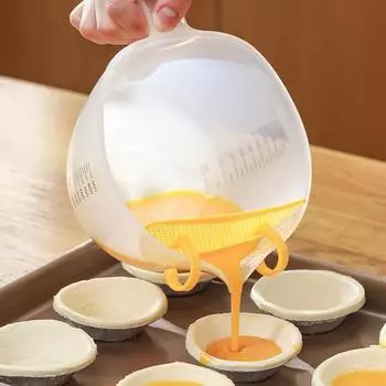 Прозрачный мерный кувшин емкостью 1 л со шкалой, прочная прозрачная видимая чашка для взбивания яиц