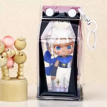 Прозрачный мешочек для хранения кукол, подходящий для кукольных игрушек, сумка для демонстрации мини-брелоков, прозрачные сумки-коробки Mystery Box розовый