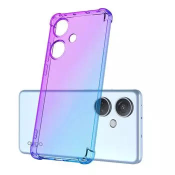 Прозрачный милый чехол для телефона с градиентом, тонкий, против царапин, гибкий чехол из ТПУ, противоударный защитный чехол для OPPO Realme GT2 GT Neo 3 3T 2T Narzo 20 50A Realme GT master (RMX3363, RMX3360) синий/фиолетовый