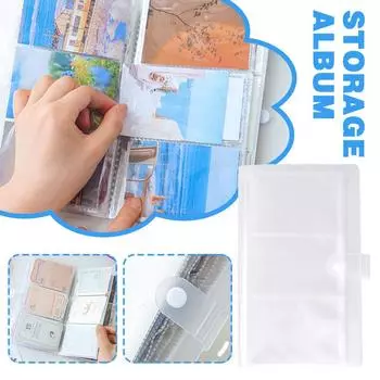 Прозрачный мини-пленочный фотоальбом PP водонепроницаемый матовый чехол карманы фото страницы переплет для подарков на день рождения новогодние подарки