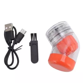 Прозрачный миниатюрный электрический триммер портативная карманная электрическая машинка для стрижки водонепроницаемая оранжевый