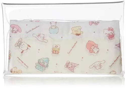 Прозрачный многофункциональный чехол с мешочком Sanrio Pouch Косметичка Косметичка Квадратный чехол Чехол для аксессуаров Прозрачный внутренний мешочек My Melody Kuromi