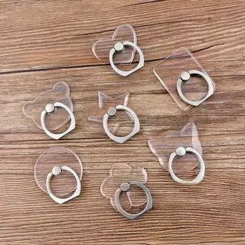 Прозрачный многофункциональный держатель для телефона с кольцом для использования на рабочем столе и возле кровати.