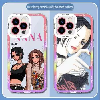 Прозрачный мягкий чехол Bixin Beauty для Apple 15 Plus, 13 Mini Max, 7, XR - дизайн в стиле аниме, защита от падений iPhone6