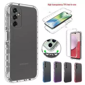 Прозрачный мягкий чехол для Samsung A13/A55 — защитный чехол «два в одном», совместимый с моделями A16/A5 iPhone Xs Max прозрачный