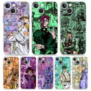Прозрачный мягкий чехол для телефона JoJo Bizarre Adventure для iPhone 14 13 12 11 Pro Max XS X XR SE 7 8 Plus, противоударный прозрачный чехол из ТПУ iPhone XS Max