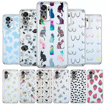 Прозрачный мягкий чехол для телефона с абстрактным глазом и грудью Art Cat для Xiaomi Redmi Note 12 11 9S 9 8 10 Pro + 7 8T 9C 9A 8A K40, игровой чехол Redmi Note 9S