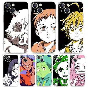 Прозрачный мягкий чехол для телефона Tanjiro Anime The Seven Deadly Sins для iPhone 14 13 12 11 Pro Max XS X XR SE 7 8 Plus, прозрачный чехол iPhone XS Max