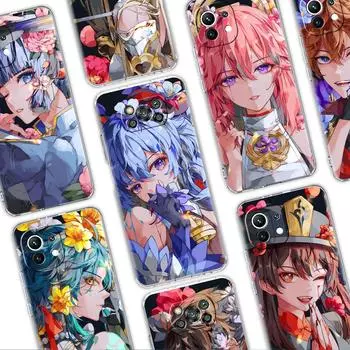 Прозрачный мягкий чехол для Xiaomi Mi Poco X3 NFC M3 F3 12 11 Lite 11T 10T X3 Pro Note 10 9T F1, чехол для телефона Genshin Impact Raiden Xiaomi Mi Note10Pro