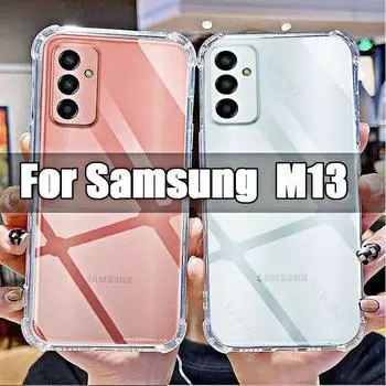 Прозрачный мягкий чехол из ТПУ для Samsung Galaxy M13, прозрачный чехол из ТПУ для Sumsung M 13, 6,6 дюйма, SM-M135F, противоударный чехол с защитой от царапин, чехол For Samsung M13 чистый