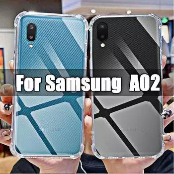 Прозрачный мягкий чехол из ТПУ для Samsung Galaxy A02 для Sumsung A 02 6,5 SM-A022F, противоударный чехол с защитой от царапин For Samsung A02 чистый