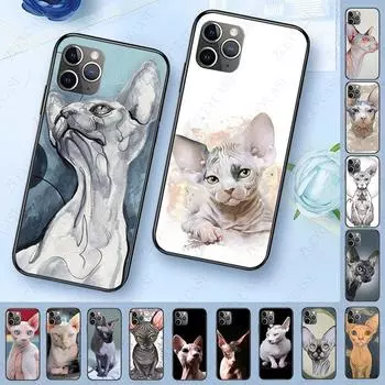 Прозрачный мягкий чехол с татуировкой сфинкса и кота для iPhone 11 12pro max 5S SE 6s 13pro 7 8plus x xs xr xsmax 12 13mini, чехлы Iphone 5 5s