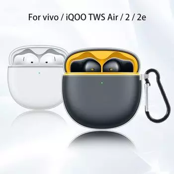 Прозрачный мягкий силиконовый чехол из ТПУ с кристаллами для vivo iQOO TWS Air 2 2e TWS2 TWS2e, чехол для наушников, чехол для зарядки, сумки без водяных знаков vivo iQOO TWS Air