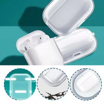 Прозрачный мягкий TPU беспроводной прозрачный чехол для наушников Airpods для Apple 4 Airpods ударопрочный Ac P4Z3 transparent-for airpods 4