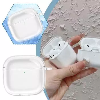 Прозрачный мягкий TPU беспроводной прозрачный чехол для наушников Airpods 4 противоударный чехол для Apple Acce P4T3 transparent-for airpods 4