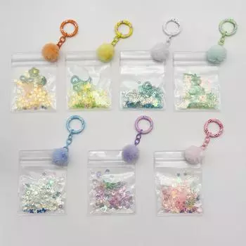 Прозрачный мультяшный брелок-подвеска в виде детской сумки - милый аксессуар Colorful Rocking Baby Bag светло-желтого