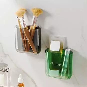 Прозрачный настенный ящик для хранения PS Стеллаж для хранения Чехол для хранения зубной щетки Зубная щетка Зубная паста прозрачный