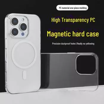 «Прозрачный, не желтеющий, магнитный чехол для зарядки iPhone 16 Pro Max/14» iPhone 14 Plus 6.7 inches
