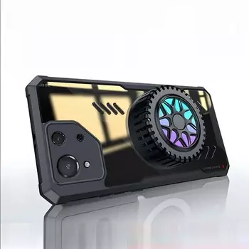 Прозрачный охлаждающий чехол HD для телефона Asus ROG Phone 8 Pro с задней клипсой Magsafe для Rog Phone 7 6 Pro, противоударный чехол Rog Phone 8 Pro чёрный