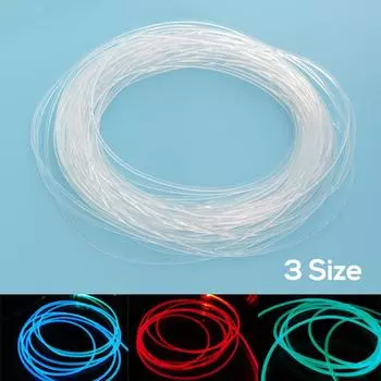 Прозрачный оптоволоконный кабель Яркие автомобильные светодиодные фонари 2m