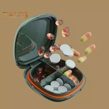 Прозрачный органайзер для ежедневных таблеток с отдельными отделениями, водонепроницаемое, влагостойкое для хранения таблеток A синий