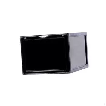 Прозрачный органайзер для хранения обуви, держатель для стойки с утолщенной дверцей, органайзер для ящиков, дисплей black front open