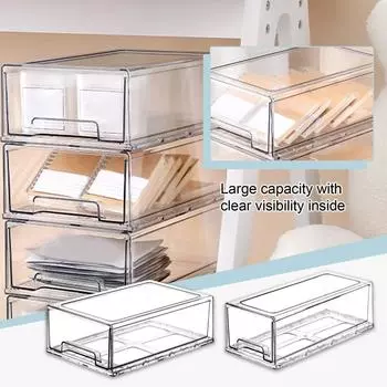 Прозрачный органайзер для туалетного столика, органайзер для косметики, органайзер для принадлежностей, косметики, ящик для хранения One Size