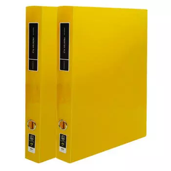 Прозрачный переплет Frontier Binder Premium 3 см с 3 отверстиями, формат А4, желтый, 2 шт.