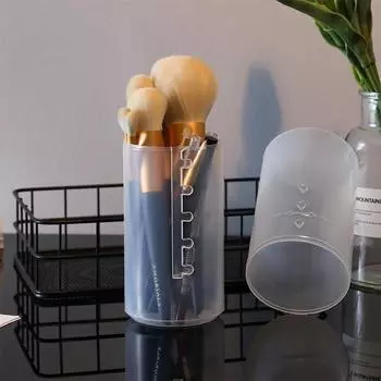 Прозрачный пластиковый держатель для кистей для макияжа, дорожный косметичка, органайзер, сумка для хранения стаканчиков, водонепроницаемый, пыленепроницаемый