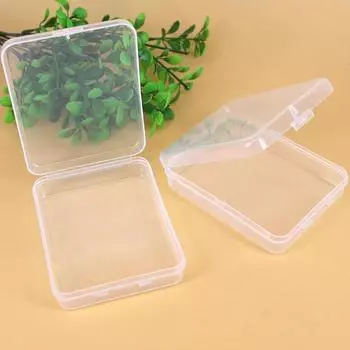 Прозрачный пластиковый ящик для хранения фотокарточек, небольшой ящик для хранения карточек, органайзер