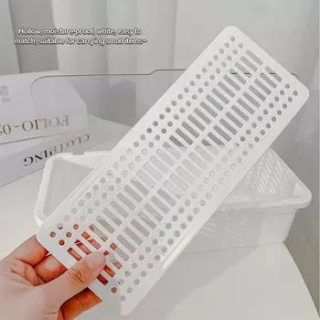 Прозрачный пластиковый ящик для хранения кистей для макияжа большой емкости с полой подушкой, ящик для хранения слоеных канцелярских принадлежностей, органайзер, коробка