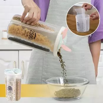 Прозрачный пластиковый ящик для хранения сухих сушеных продуктов, контейнер для хранения продуктов