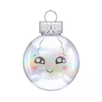 Прозрачный пластиковый рождественский шар с капюшоном и ремешком, полый шар, рождественский шар, украшение для вечеринки, украшение для дома, украшение 8 cm