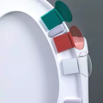 Прозрачный пластиковый самоклеящийся подъемник для сиденья унитаза Подъемное устройство Ручка для крышки унитаза Подъем green