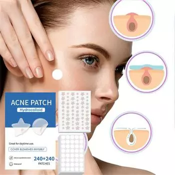 Прозрачный пластырь от прыщей — мягкий и не раздражающий, осветляет прыщи, угри, закрытые комедоны, улучшает состояние кожи, страдающей от прыщей белый